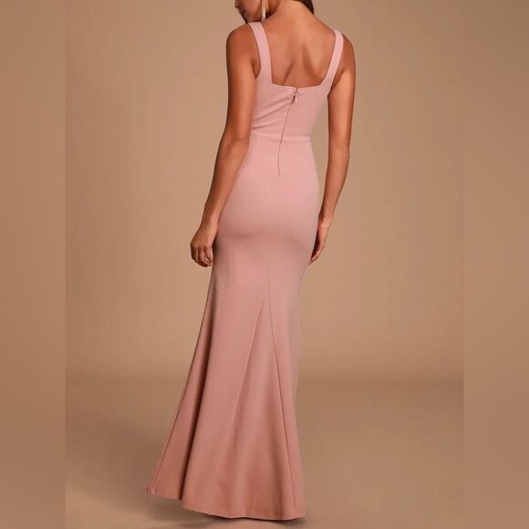 Lulu's Sweetest Thing Mauve Pink Maxi Dress XL - Picture 3 of 12